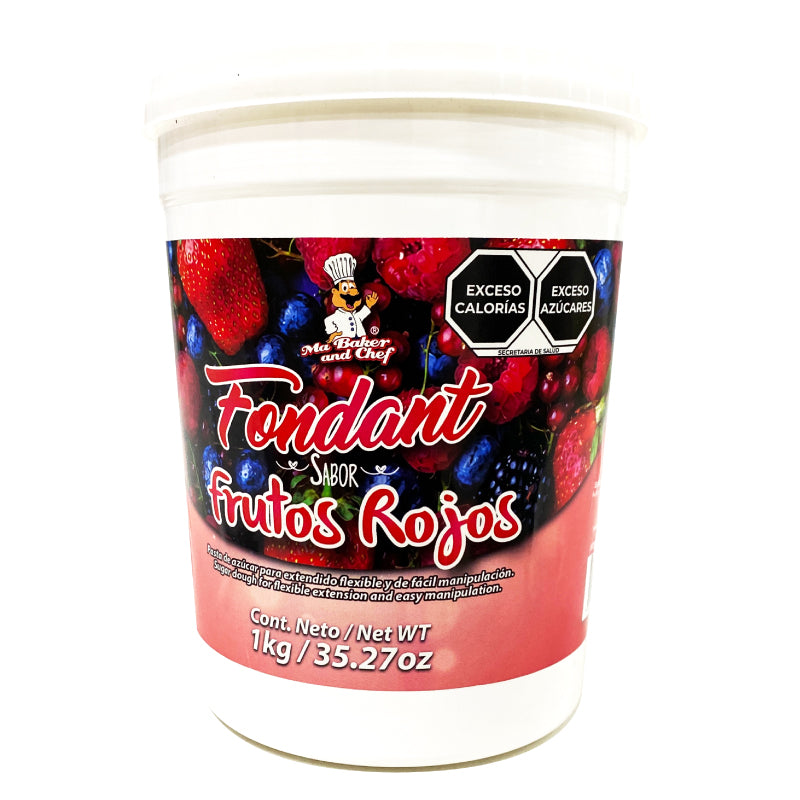 Fondant en Pasta Blanco Sabor Frutos Rojos 1kg