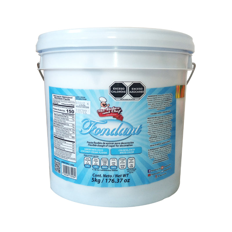Fondant en Pasta Blanco Sabor Nata Coco 5kg