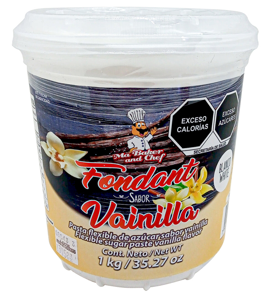 Fondant en Pasta Blanco Sabor Vainilla 1 kg
