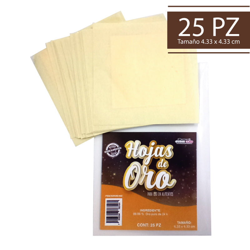 Hoja de Oro (Lámina de Oro 9.33 X 9.33 cm)