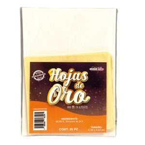 Hoja de Oro (Lámina de Oro 9.33 X 9.33 cm)