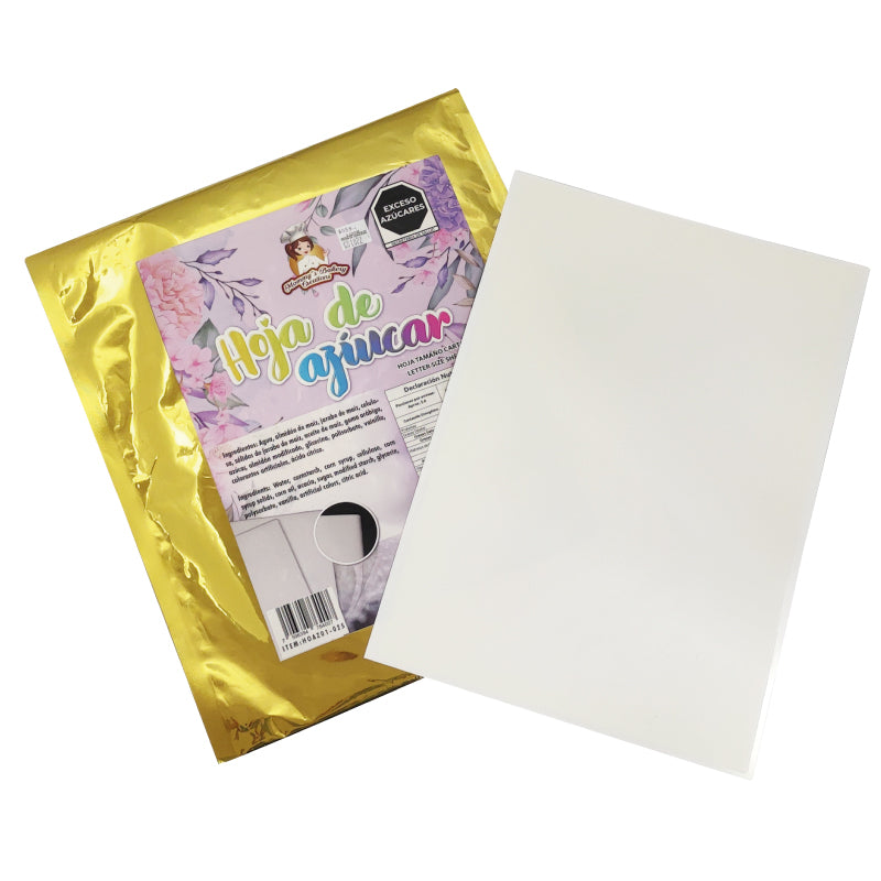 HOJA DE AZUCAR TAMAÑO CARTA 25 PZ