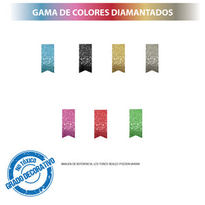 Listón Fantasía Diamantado 2 cm